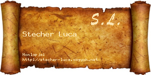 Stecher Luca névjegykártya